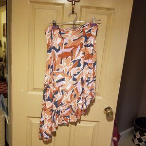 Nine West Tropical Print Asymmetrical skirt